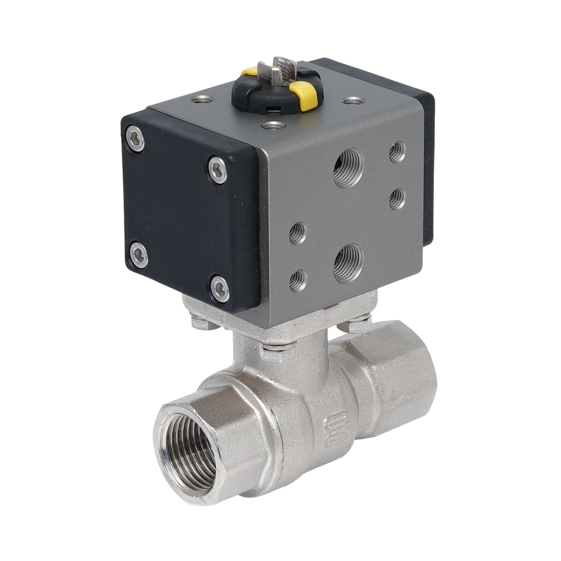 Rp 1/2" 2-Way Pneumatic Brass Ball Valve - Double Acting