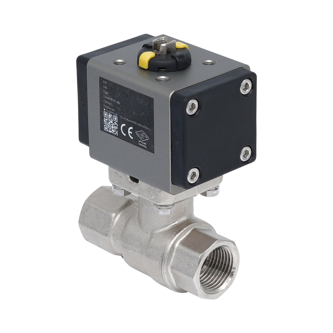 Rp 1/4" 2-Way Pneumatic Brass Ball Valve - Double Acting