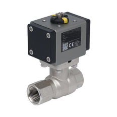 Rp 1/2" 2-Way Pneumatic Brass Ball Valve - Double Acting