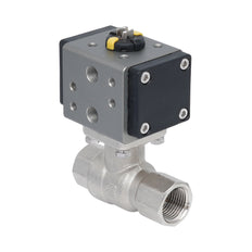 Rp 1/4" 2-Way Pneumatic Brass Ball Valve - Double Acting