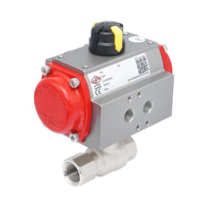 Rp 1/4" 2-Way Pneumatic Brass Ball Valve - Spring Opening