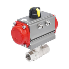 Rp 3/4" 2-Way Pneumatic Brass Ball Valve - Spring Opening