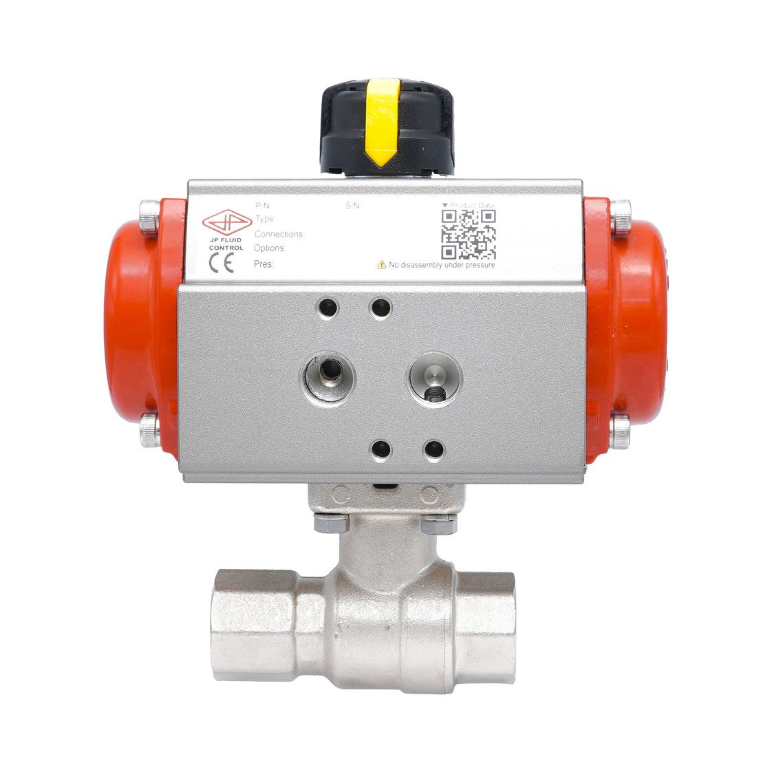 Rp 1/2" 2-Way Pneumatic Brass Ball Valve - Spring Closing
