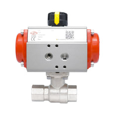 Rp 3/4" 2-Way Pneumatic Brass Ball Valve - Spring Closing