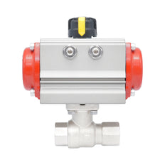 Rp 3/8" 2-Way Pneumatic Brass Ball Valve - Spring Opening