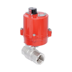 Rp 1" 2-Way Electric Brass Ball Valve 24 V AC/DC