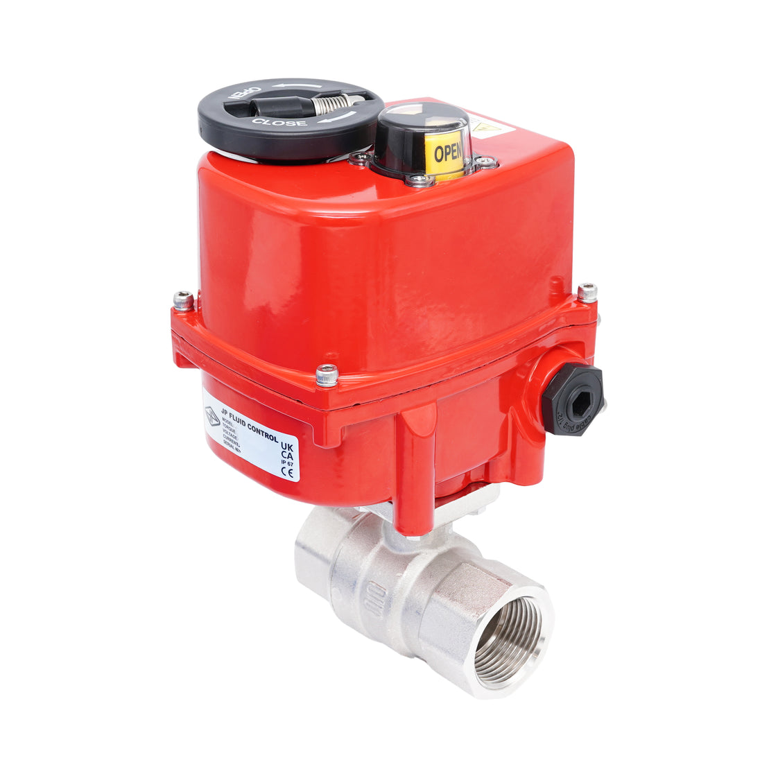 Rp 1-1/4" 2-Way Modulating Electric Brass Ball Valve 24 V AC/DC