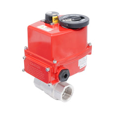 Rp 1-1/2" 2-Way Modulating Electric Brass Ball Valve 24 V AC/DC