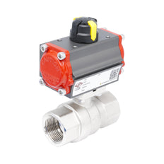 Rp 3/4" 2-Way Pneumatic Brass Ball Valve - Double Acting