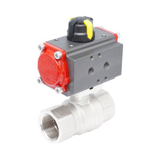 Rp 3/4" 2-Way Pneumatic Brass Ball Valve - Double Acting