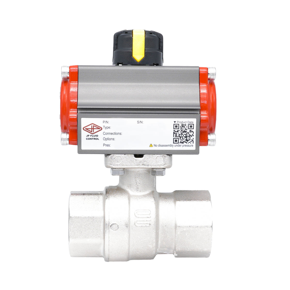 Rp 3/4" 2-Way Pneumatic Brass Ball Valve - Double Acting