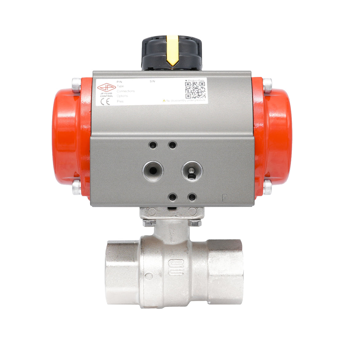 Rp 1 1/4" 2-Way Pneumatic Brass Ball Valve - Spring Closing