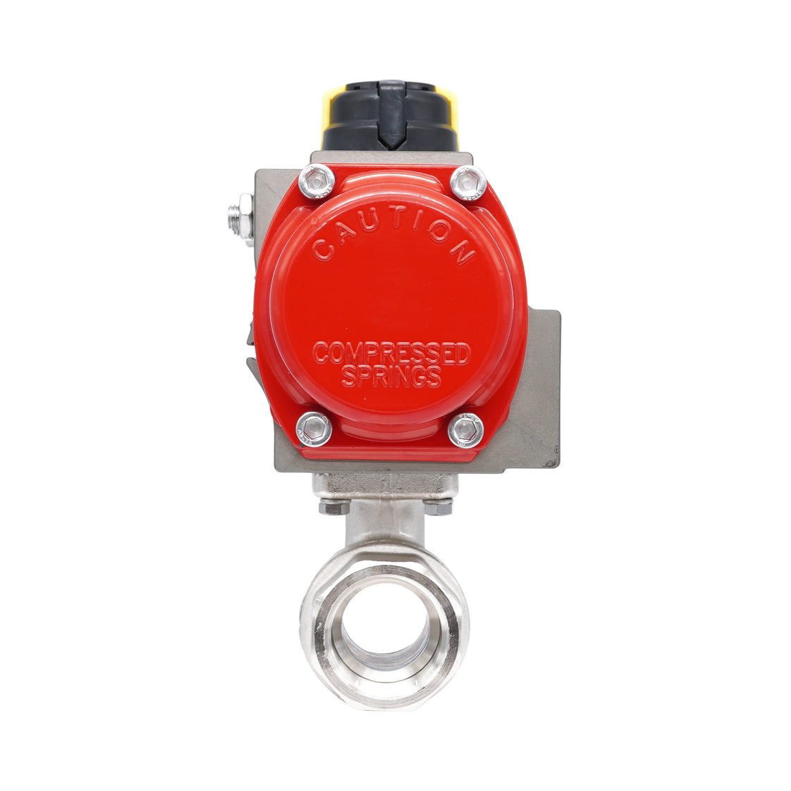Rp 1 1/2" 2-Way Pneumatic Brass Ball Valve - Spring Closing