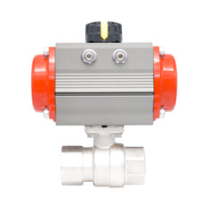 Rp 1" 2-Way Pneumatic Brass Ball Valve - Spring Opening