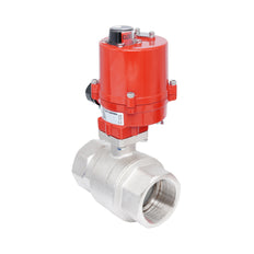 Rp 2" 2-Way Electric Brass Ball Valve 12 V AC/DC