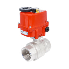 Rp 2-1/2" 2-Way Modulating Electric Brass Ball Valve 24 V AC/DC