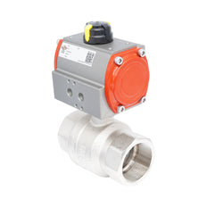 Rp 2" 2-Way Pneumatic Brass Ball Valve - Double Acting