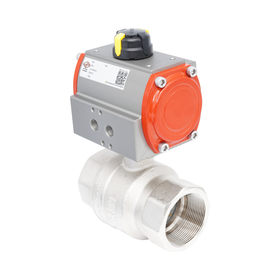 Rp 3" 2-Way Pneumatic Brass Ball Valve - Double Acting