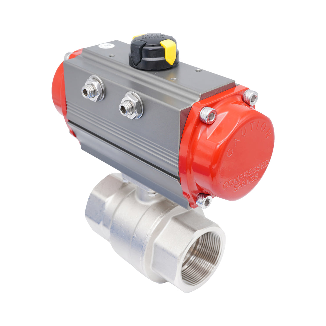 Rp 3" 2-Way Pneumatic Brass Ball Valve - Spring Closing