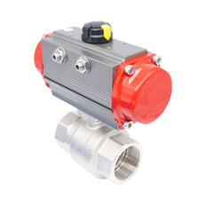 Rp 3" 2-Way Pneumatic Brass Ball Valve - Spring Opening
