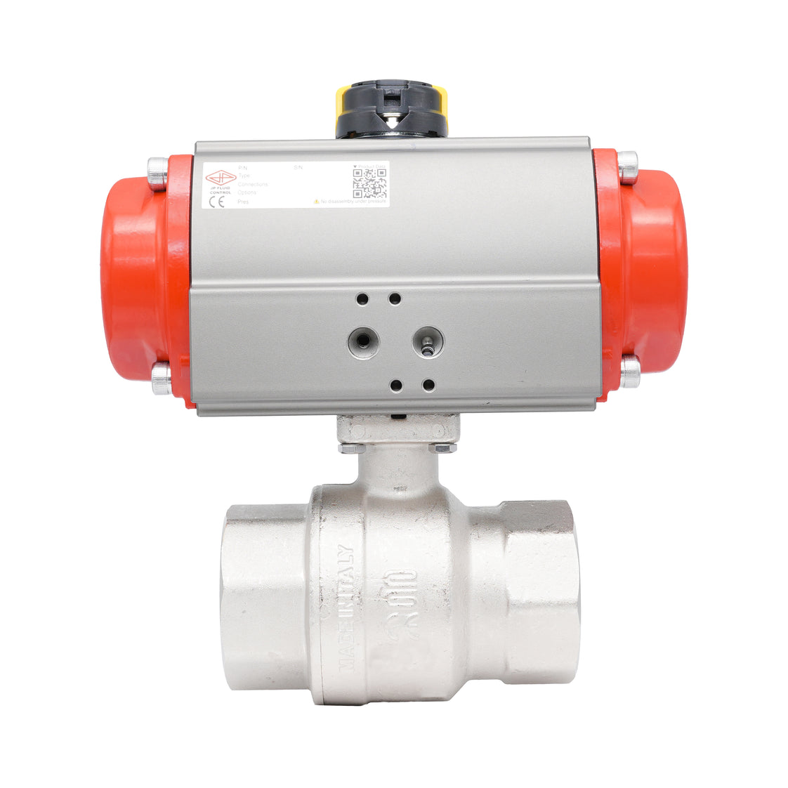 Rp 3" 2-Way Pneumatic Brass Ball Valve - Spring Closing