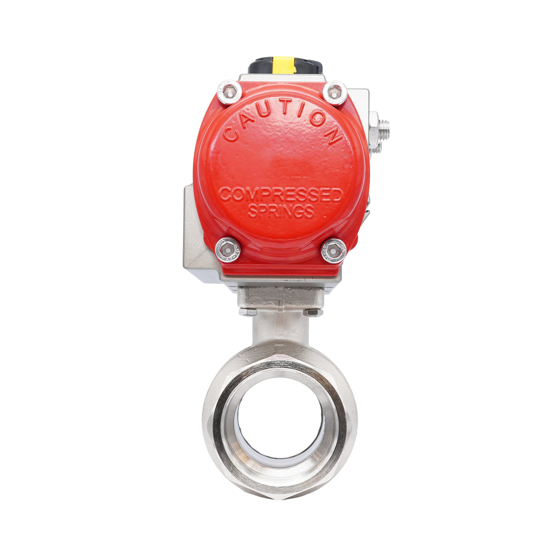 Rp 2" 2-Way Pneumatic Brass Ball Valve - Spring Opening
