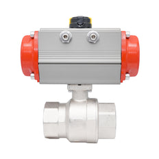 Rp 3" 2-Way Pneumatic Brass Ball Valve - Spring Opening