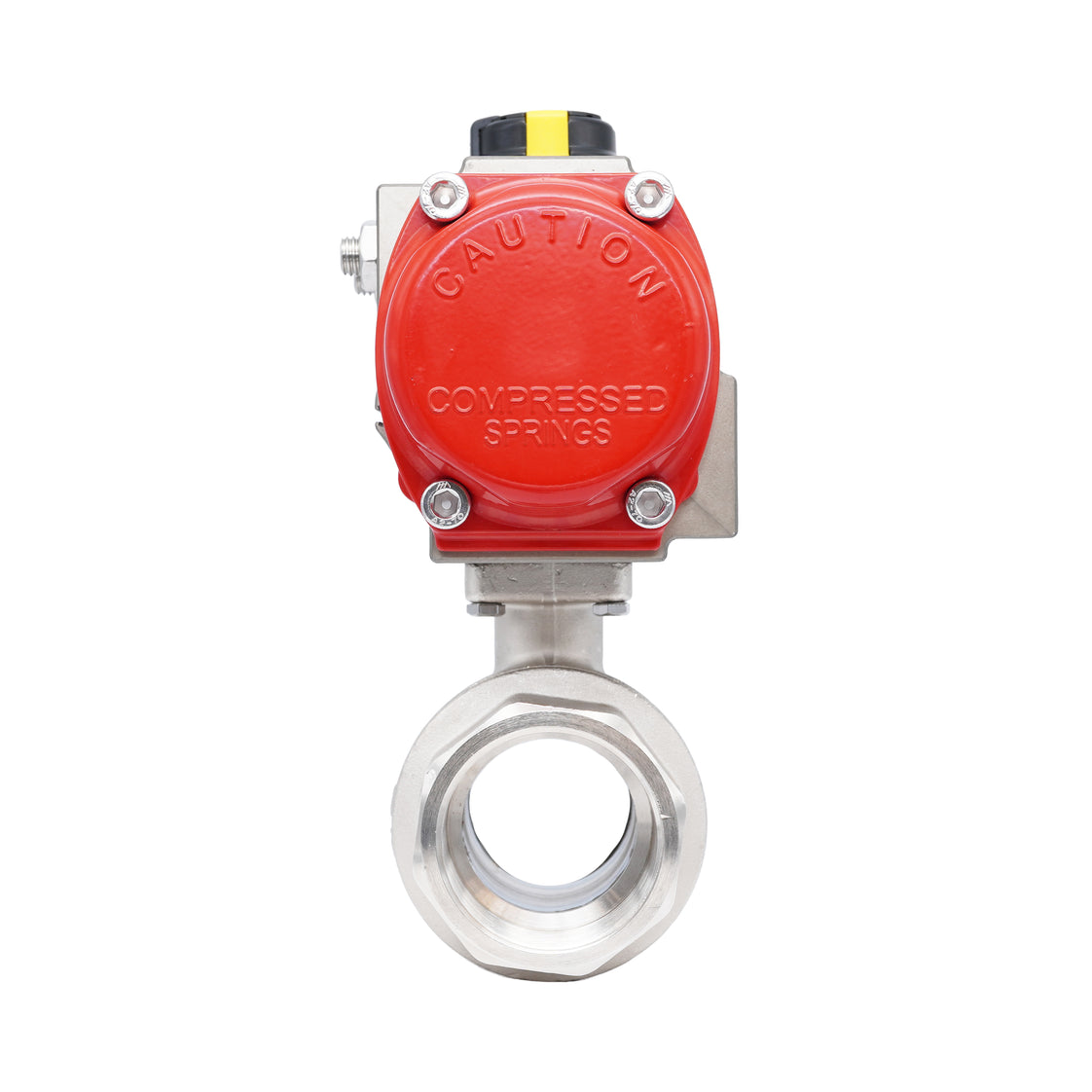 Rp 2" 2-Way Pneumatic Brass Ball Valve - Spring Opening