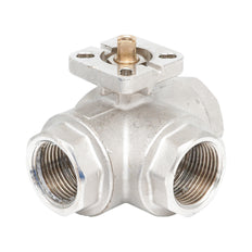 Rp 1" 3-way L-Bore Brass Ball Valve ISO-Top F03/F04 PN40 - TamesonPRO 1142-100-L