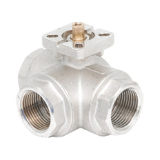 Rp 1" 3-way T-Bore Brass Ball Valve ISO-Top F03/F04 PN40 - TamesonPRO 1142-100-T