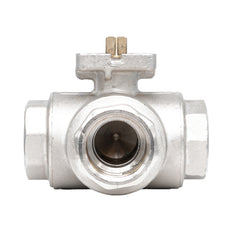 Rp 1" 3-way T-Bore Brass Ball Valve ISO-Top F03/F04 PN40 - TamesonPRO 1142-100-T