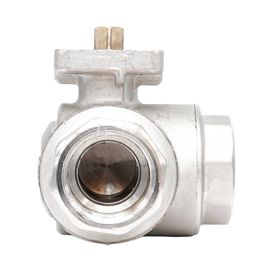 Rp 1/2" 3-way L-Bore Brass Ball Valve ISO-Top F03 PN40 - TamesonPRO 1142-012-L