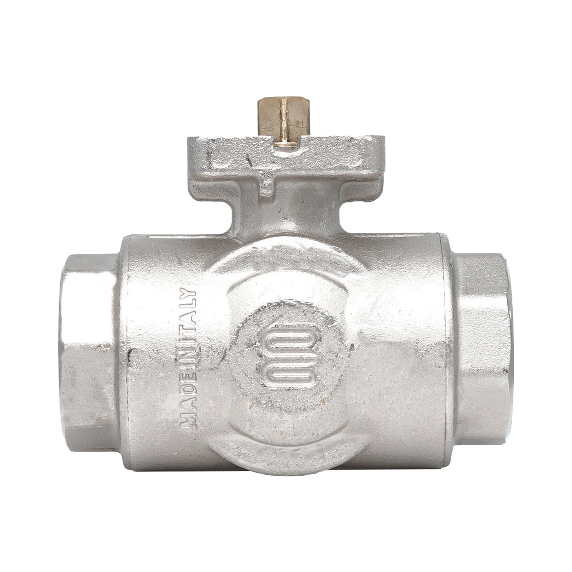 Rp 1-1/2" 3-way T-Bore Brass Ball Valve ISO-Top F04/F05 PN25 - TamesonPRO 1142-112-T