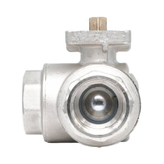 Rp 3/4" 3-way L-Bore Brass Ball Valve ISO-Top F03 PN40 - TamesonPRO 1142-034-L