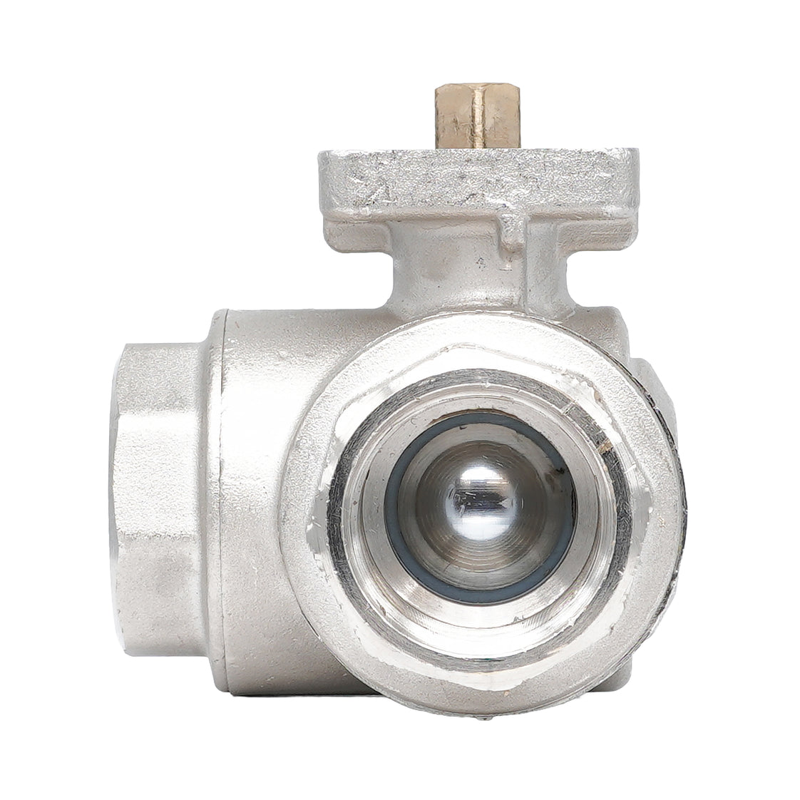 Rp 1/2" 3-way T-Bore Brass Ball Valve ISO-Top F03 PN40 - TamesonPRO 1142-012-T