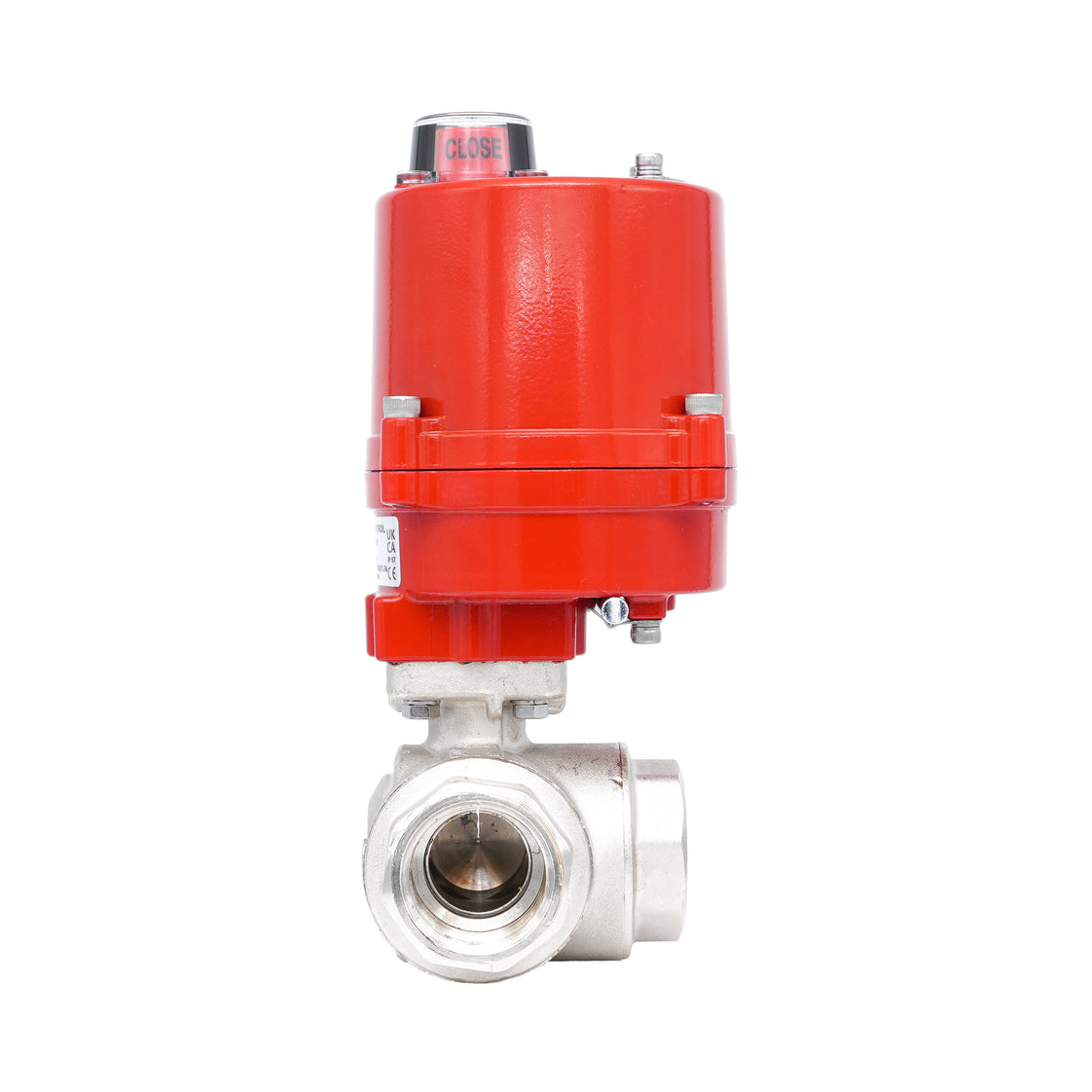Rp 2" T-Bore 3-Way Electric Brass Ball Valve 100-240 V AC