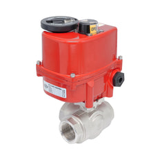 Rp 1-1/4" T-Bore 3-Way Modulating Electric Brass Ball Valve 24 V AC/DC
