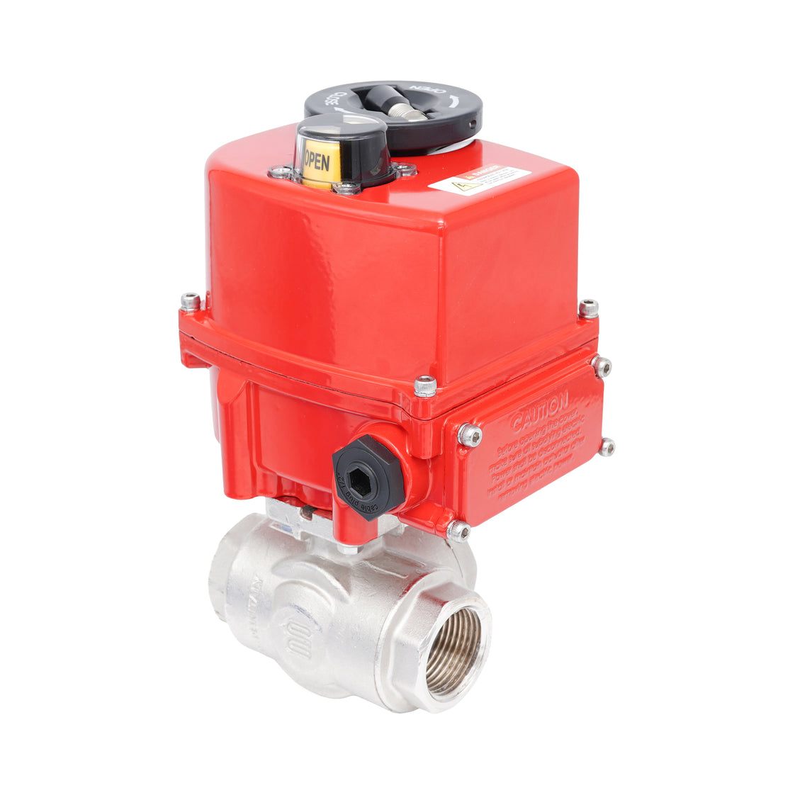 Rp 2" L-Bore 3-Way Modulating Electric Brass Ball Valve 24 V AC/DC