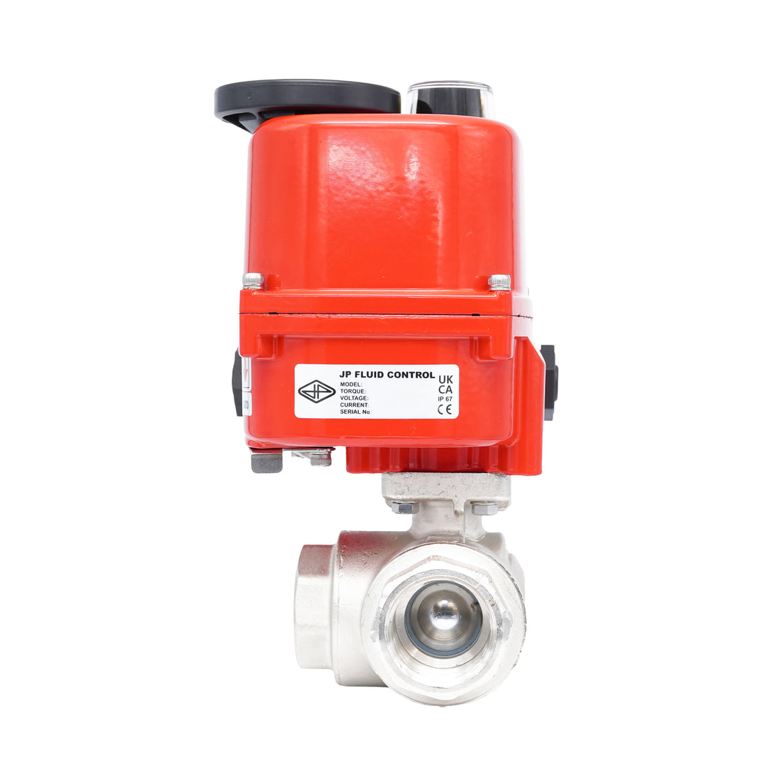 Rp 1-1/4" T-Bore 3-Way Modulating Electric Brass Ball Valve 24 V AC/DC