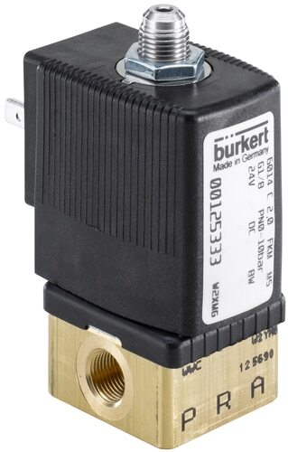Solenoid Valve 3/2-Way 32x32 mm SFB flange NC Stainless steel FKM 0-10bar/145psi 24VDC Oxygen Fat/Oil Free 6014 161834