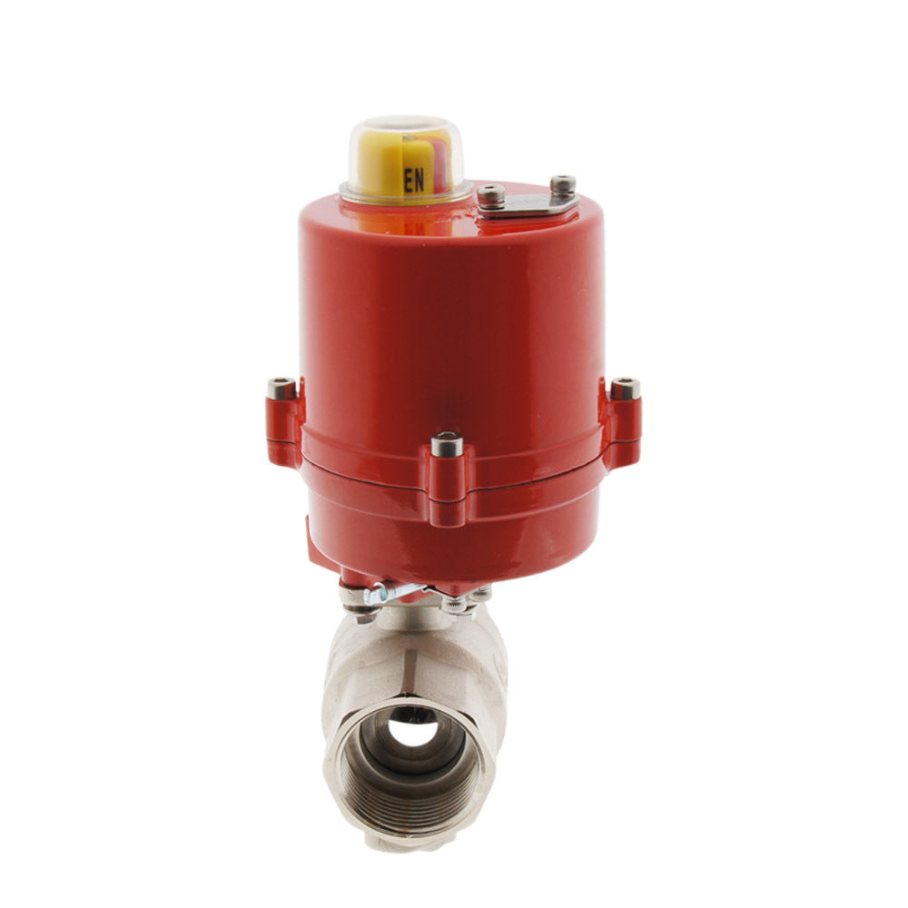 Electrical Ball Valve 2-Way G1-1/2'' Brass 120V AC