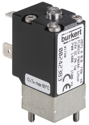 Solenoid Valve 20x20 mm SFB flange NC Stainless steel EPDM -1-8bar/-15-116psi 24VDC 2871 20013596