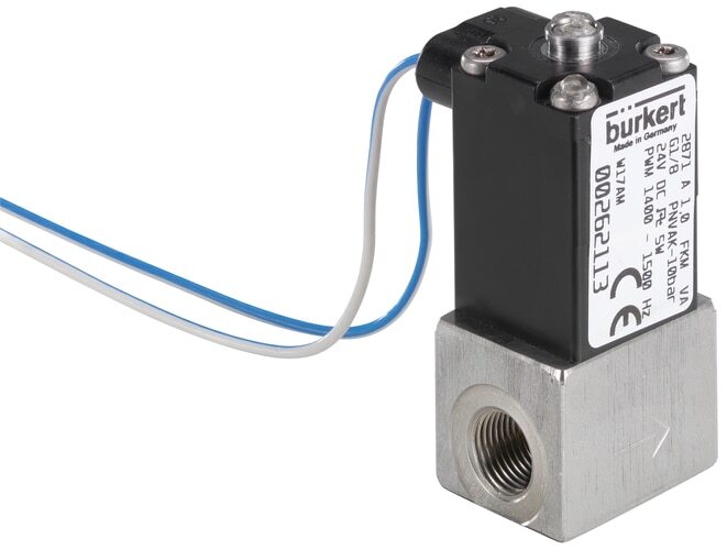 Solenoid Valve NPT 1/8'' NC Stainless steel FKM -1-3bar/-15-44psi 24VDC 2871 20006516