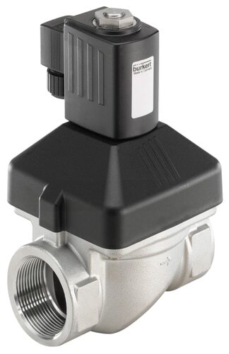 Solenoid Valve NPT 3/8'' NC Stainless steel NBR 0-10bar/145psi 24VDC Anti-Waterhammer 6213 337917