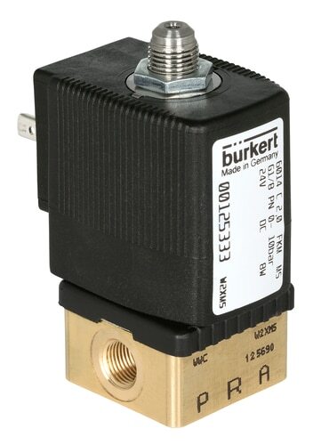 Solenoid Valve 3/2-Way G1/4'' NC Brass FKM 0-6bar/87psi 24VDC 6014 140642