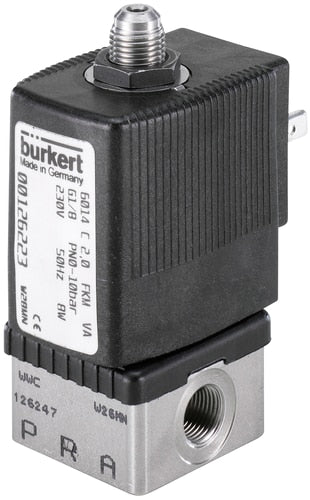 Solenoid Valve 3/2-Way NPT 1/4'' Universal Stainless steel FKM 0-6bar/87psi 24VDC 6014 326605