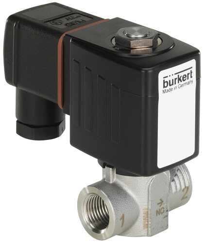 Solenoid Valve G1/4'' NC Stainless steel PCTFE 1-120bar/15-1740psi 24VDC 6240 320664