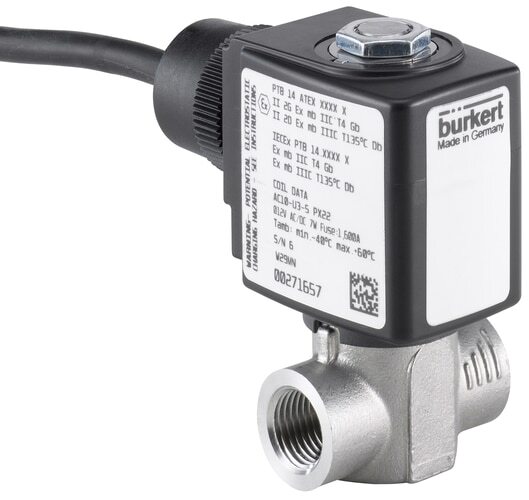 Solenoid Valve G1/4'' NC Stainless steel EPDM 0-16bar/232psi 24VAC/DC ATEX 6240 349333