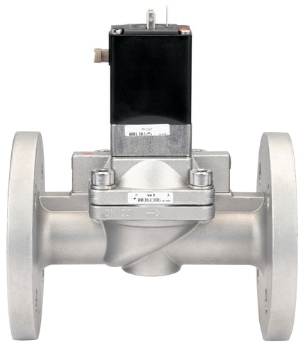 Solenoid Valve 25 mm Flange NC Stainless steel FKM 0.2-10bar/3-145psi 230VAC Anti-Waterhammer 5282 361403