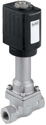 Solenoid Valve G1/4'' NC Stainless steel PTFE 0-10bar/145psi 24VAC/DC Vacuum -200 - 180°C (-328 - 356°F) 6026 367643